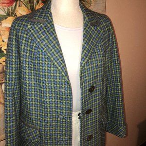 Sz M Ed Beehan's Tweed Shop Vintage 60’s 70’s Plaid Wool Jacket